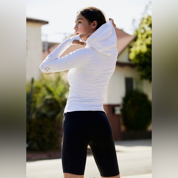 SOLD!! NEW Free People Good Karma Hoodie | Solid White - Picture 3 of 10